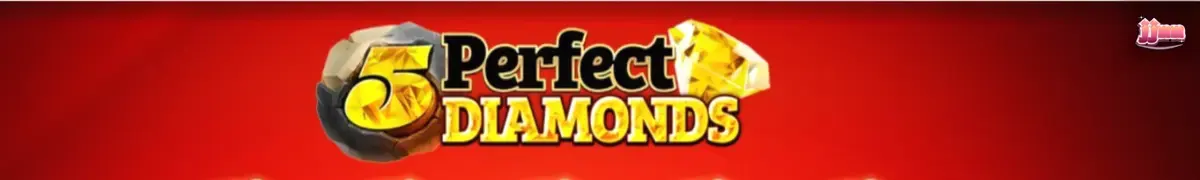 Interface vibrante do slot 5 Perfect Diamonds com símbolos clássicos e diamantes brilhantes